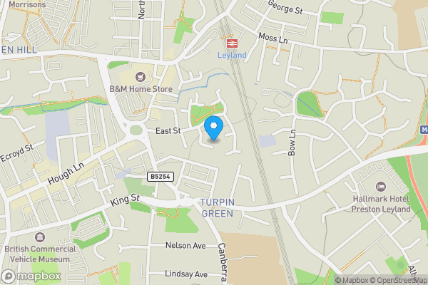 Map location for 25 Stratfield Place, Leyland , Preston,  PR25 3PY