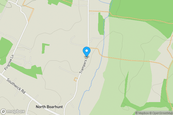 Map location for trampers lane, north boarhunt, fareham. auction