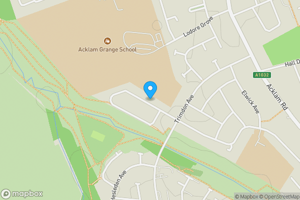 Map location for 6 Bayberry Mews, Acklam , Middlesbrough, North Yorkshire TS5 7RG