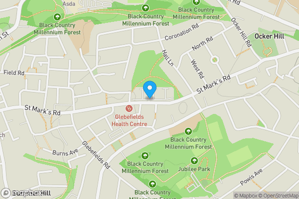 Map location for 75 Greenlawns, St. Marks Road, Tipton, West Midlands, DY4 0SU