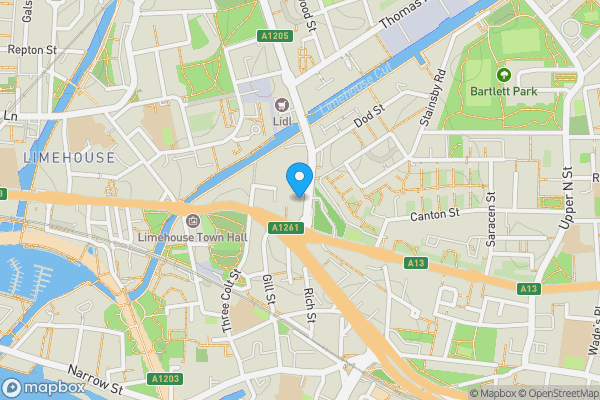 Map location for 322 Burdett Road, London, E14 7DL