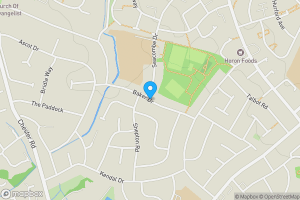 Map location for Baker Drive, Ellesmere Port, Cheshire, CH66 4QU