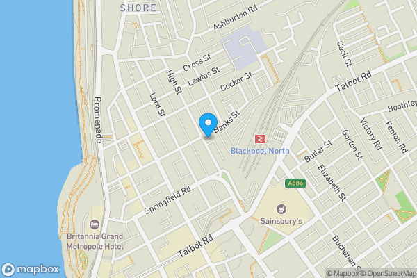 Map location for 57 High Street, Blackpool, Lancashire, FY1 2BN