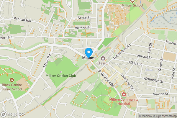 Map location for Government Building, St. Georges Road, Millom, Cumbria, LA18 5DW