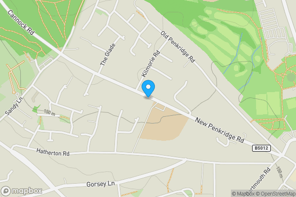 Map location for Former Garages/Stables/Yard, 123 New Penkridge Road, Cannock, Staffordshire, WS11 1HN