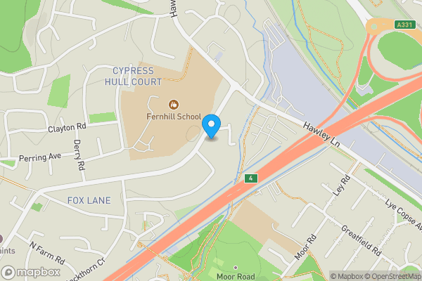 Map location for 31 Chapel Lane, Farnborough, Hampshire, GU14 9BD