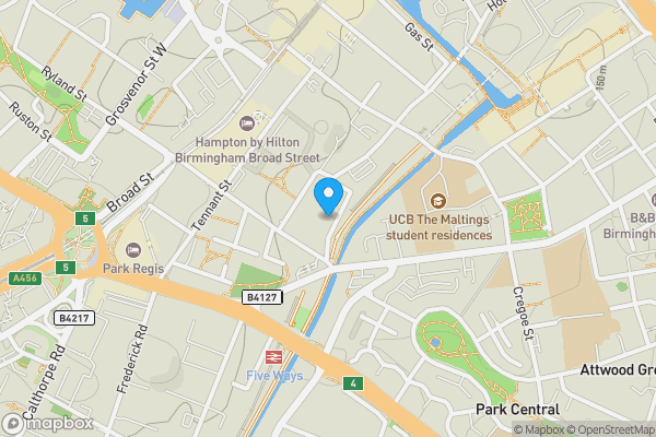 Map location for 403 Arden Gate, 10 Communication Row, Birmingham, B15 1DW