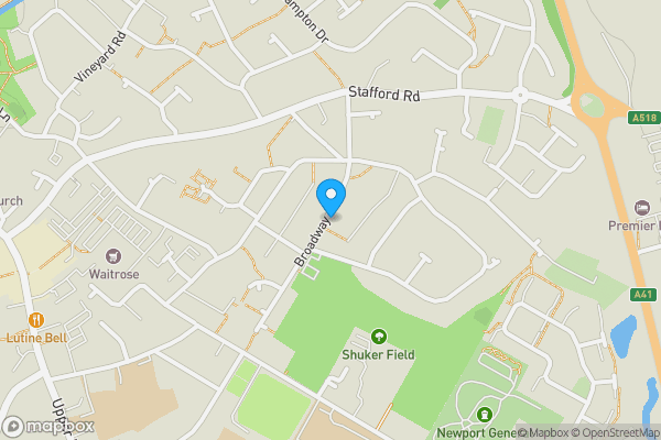 Map location for 61 Broadway, Newport, Telford, Shropshire TF10 7TW