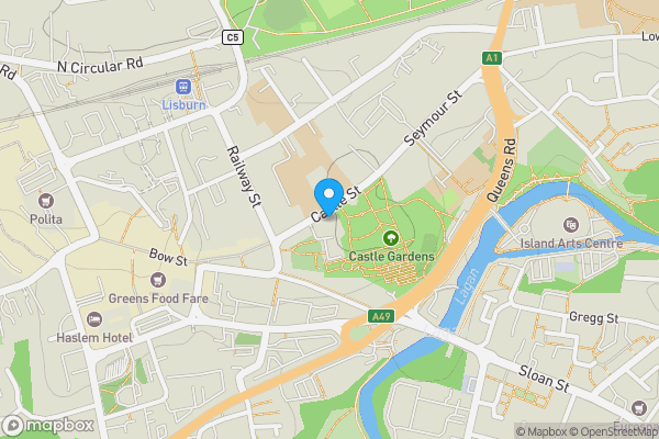 Map location for 32-36 Castle Street, Lisburn, County Antrim, BT27 4XE