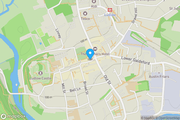 Map location for 1 Bull Ring, Ludlow SY8 1AD