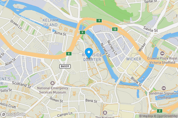 Map location for Flat 55 Coode, Sheffield, South Yorkshire, S3 8NR