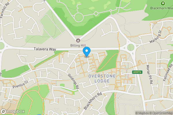 Map location for 54 Dell Crescent, Northampton, Northamptonshire NN3 8SG