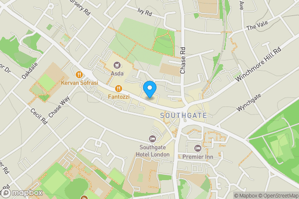 Map location for Fretwell House, 50–54 Chase Side, Southgate, London N14 5PA