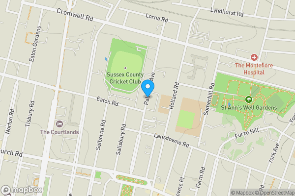 Map location for Palmeira Avenue, Hove