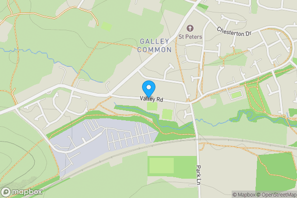 Map location for Land off Valley Road, Galley Common, Nuneaton, Warwickshire CV10 9NH