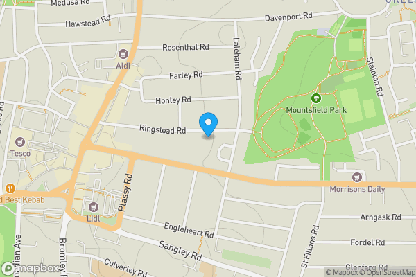 Map location for 84b Ringstead Road, Catford, London, SE6 2BS