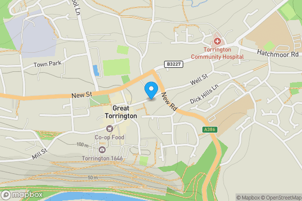 Map location for 29 Well Street, Great Torrington, Devon, EX38 8EP