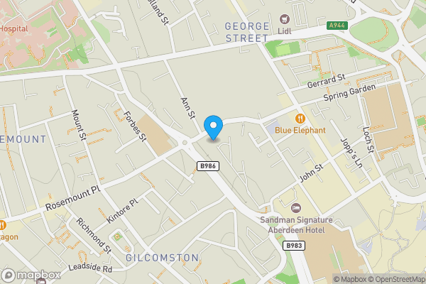 Map location for Flat 14, 75, Maberly Street, Aberdeen, AB25 1NL