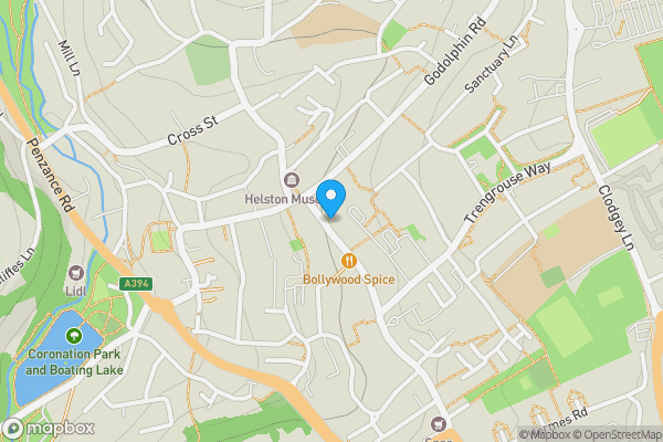 Map location for 1-3 Wendron Street & 2-2A Meneage Street, Helston, Cornwall, TR13 8AB