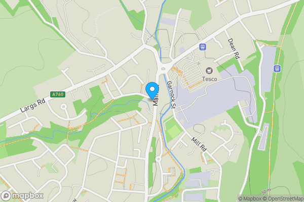 Map location for 70-72 Main Street, Royal Mail  Post Office, Kilbirnie, KA25 7AE