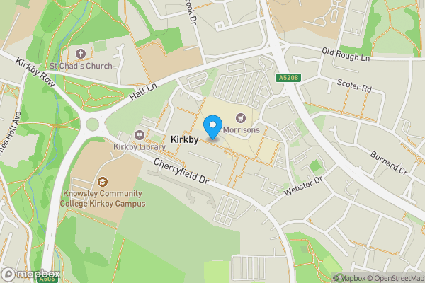 Map location for B & M Stores, 78 St Chads Parade Kirkby Merseyside L32 8UG