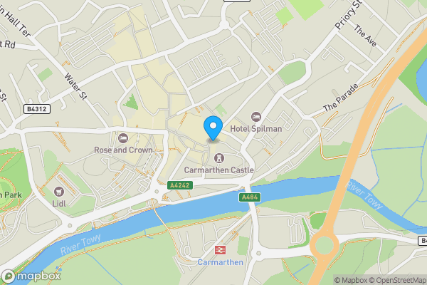 Map location for 17 Nott Square, Carmarthen, SA31 1PQ