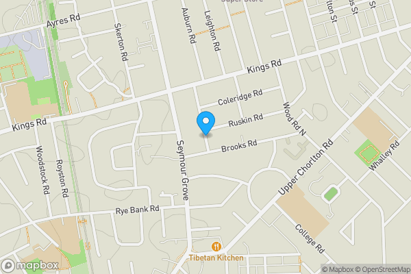 Map location for Wordsworth Road, Manchester, Lancashire, M16 9GT