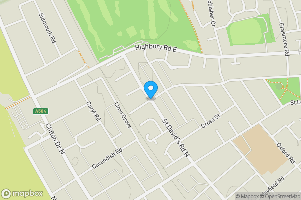 Map location for St. Davids Road North, Lytham St. Annes, FY8 2JX