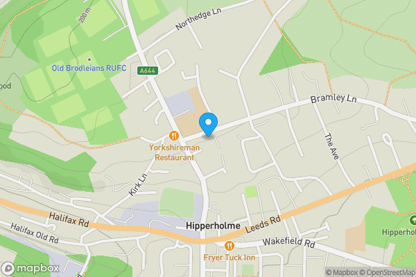 Map location for Flat 2, Highfield, 165 Bramley Lane, Hipperholme, West Yorkshire, HX3 8JJ