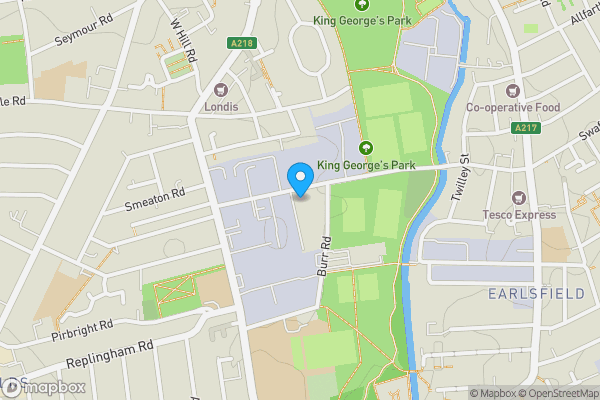 Map location for Flat 104 Coleman Court, Kimber Road, Wandsworth, London, SW18 4PB