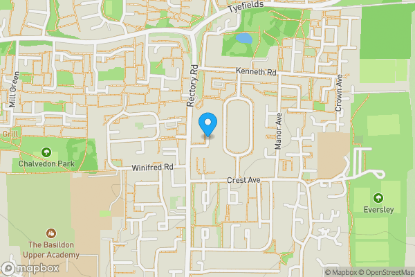 Map location for Widgeons, Basildon, Essex, SS13 2AL