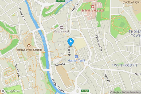 Map location for 51 High Street, Merthyr Tydfil, Mid Glamorgan, CF47 8DE