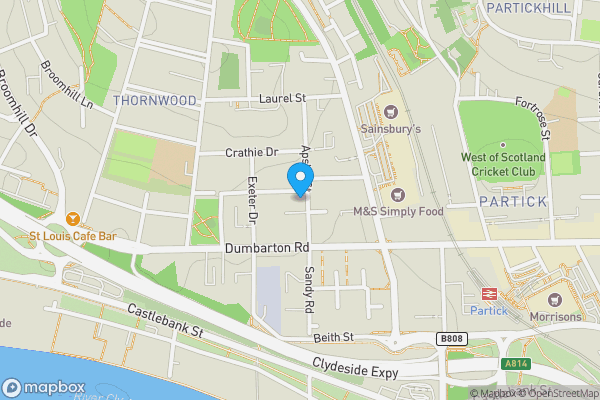 Map location for 19 Apsley Street, Glasgow G11 7ST