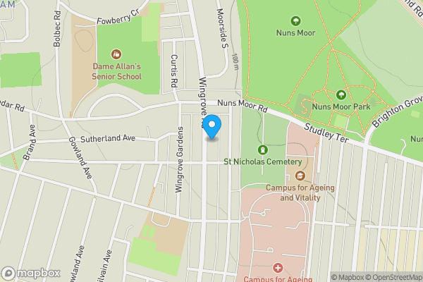 Map location for 148 Wingrove Road, Newcastle upon Tyne, Tyne and Wear, NE4 9BX