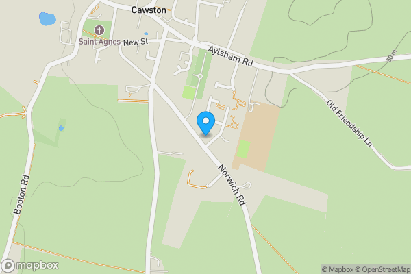 Map location for 43 Norwich Road, Cawston, Norwich, Norfolk, NR10 4EX