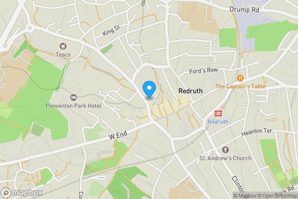 Map location for Rose Cottage Tavern, Chapel Street, Redruth TR15 2DB