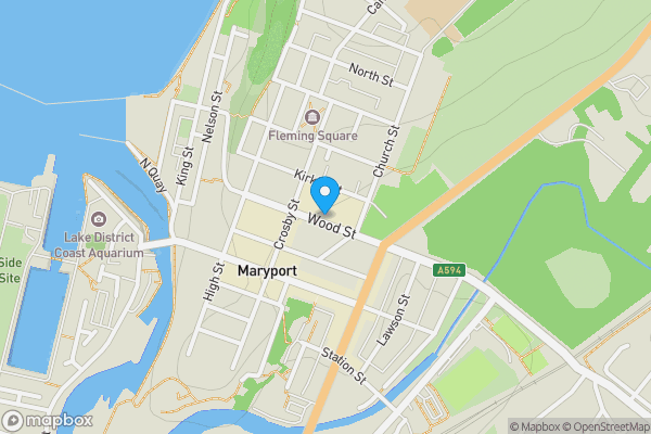 Map location for 2, 4 & 6 Church Street and Flat 3, 78 and 80, Wood Street, Maryport, Cumbria, CA15 6LD