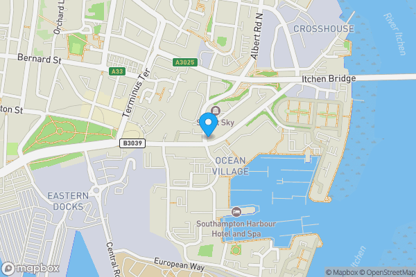 Map location for C401 Royal Crescent Apartments, 1 Royal Crescent Road, Southampton, Hampshire, SO14 3AD