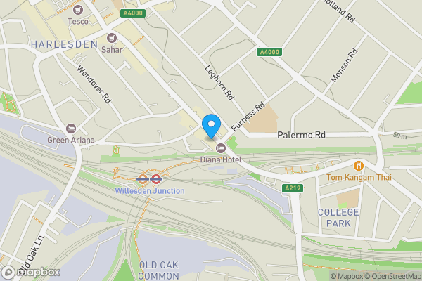 Map location for 234D High Street, Harlesden, London, NW10 4TD