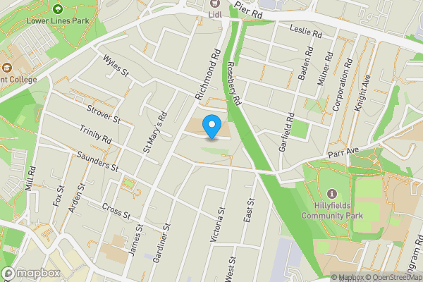 Map location for 16 Cornwall Road, Gillingham, Kent, ME7 1LP