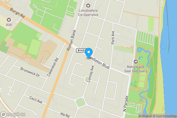 Map location for 42 Castleton Boulevard, Skegness, Lincolnshire, PE25 2TS