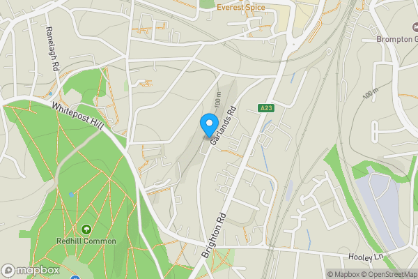 Map location for 70 Garlands Road, Redhill, Surrey, RH1 6NT