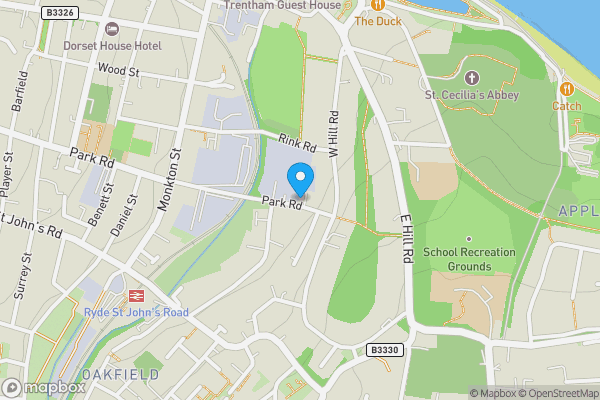Map location for 22 Park Road, Ryde, Isle Of Wight, PO33 1HH