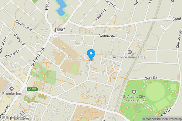 Map location for Hillside Road, St. Albans, Hertfordshire, AL1 3QY