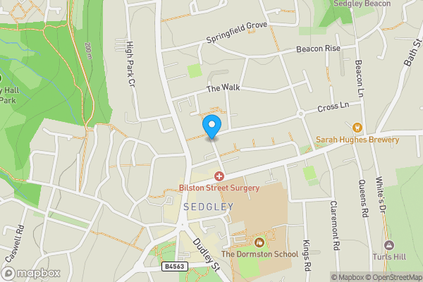 Map location for Castle Street, Dudley, West Midlands, DY3 1NU