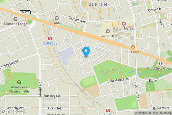 Map location for Radnor Street, Gorton, Greater Manchester, M18