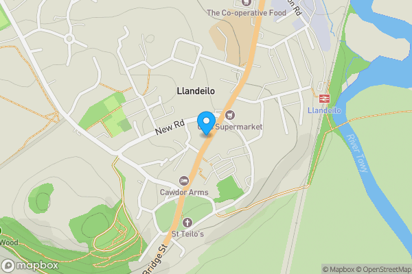 Map location for Former Barclays Bank, 46 Rhosmaen Street, Llandeilo, Dyfed, SA196HF