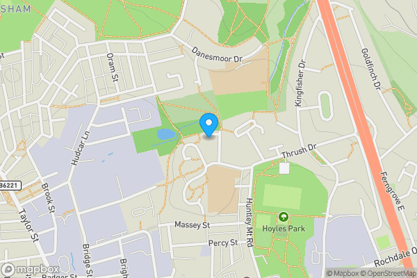 Map location for 27 Hawk Close, Bury, BL9 6LH