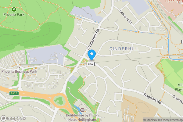 Map location for Land adjacent to , Bagnall Road, NOTTINGHAM, Nottinghamshire, NG6 8SF