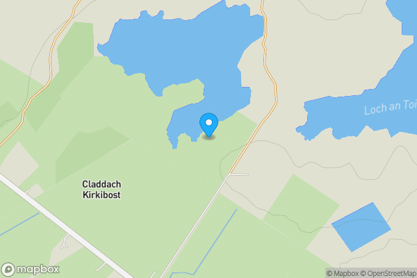 Map location for Plot A, Claddach Kirkibost, Isle of North Uist, HS6 5EP